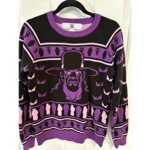 Men's Size Small WWE Wresting Undertaker Ugly Christmas Sweater Halloween Fun